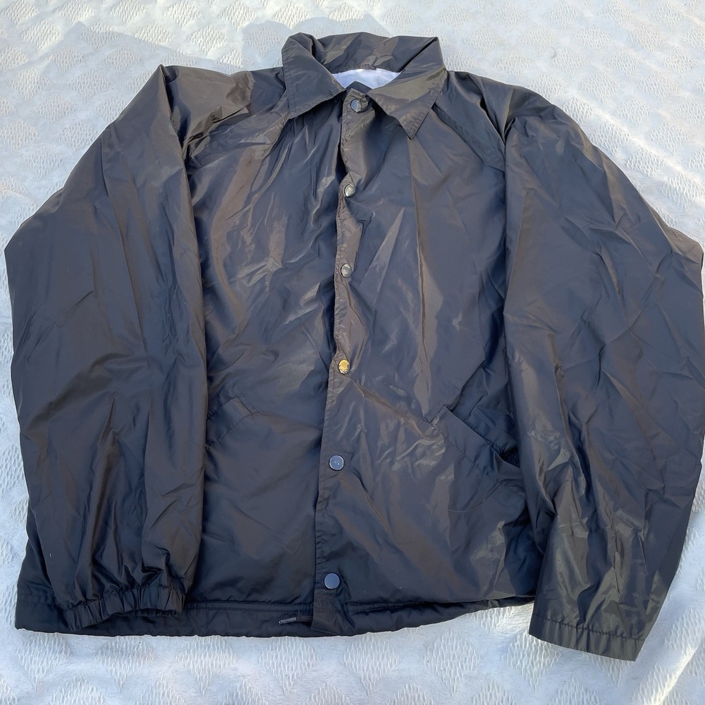 VTG ABC Radio Network Black Sport Tek Authority Large Nylon Jacket